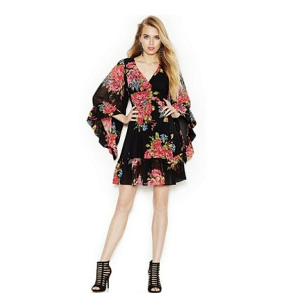 Betsey Johnson boho dress with bell sleeves - Picture 2 of 3